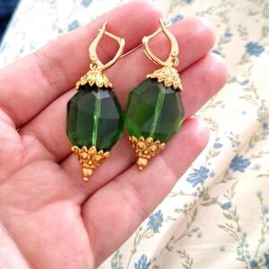 Green earrings